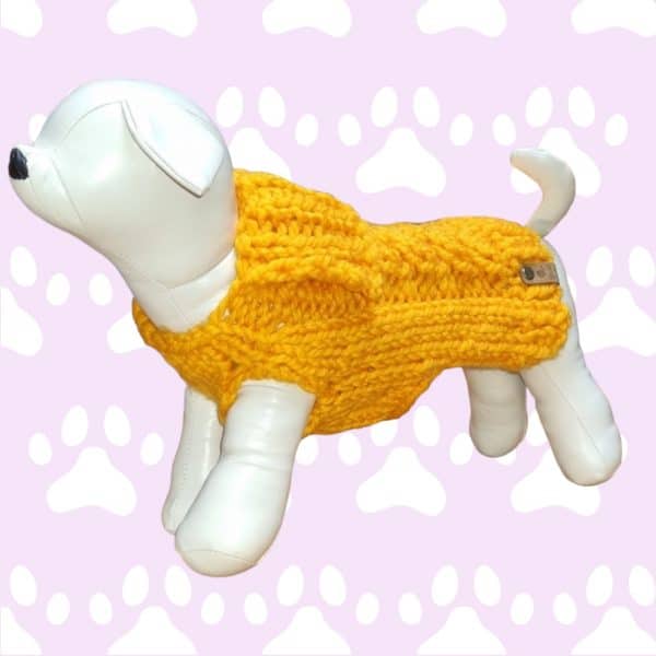 Tiny Dog & Bigger Friends Hand knitted Super Soft Jumper- 3 Colours Pink, Purple & Yellow - Image 11