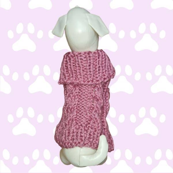 Tiny Dog & Bigger Friends Hand knitted Super Soft Jumper- 3 Colours Pink, Purple & Yellow - Image 5
