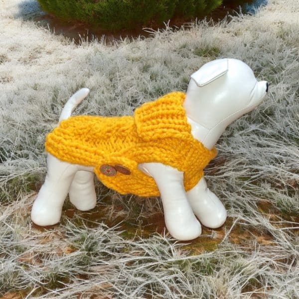 Tiny Dog & Bigger Friends Hand knitted Super Soft Jumper- 3 Colours Pink, Purple & Yellow - Image 3