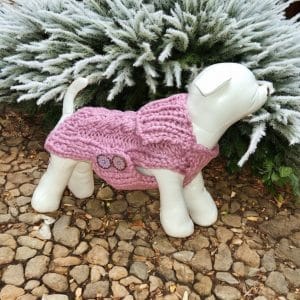 Tiny Dog & Bigger Friends Hand knitted Super Soft Jumper- 3 Colours Pink, Purple & Yellow