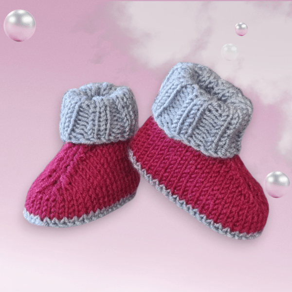 Comfy 2 Coloured Stylish Baby Boots - Image 2