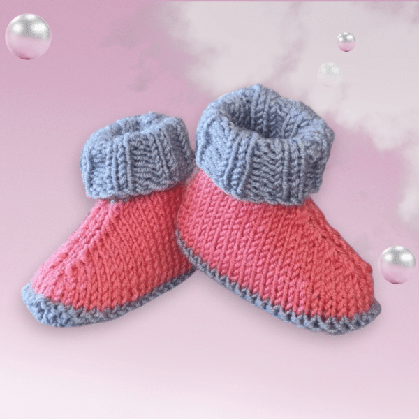 Comfy 2 Coloured Stylish Baby Boots - Image 7