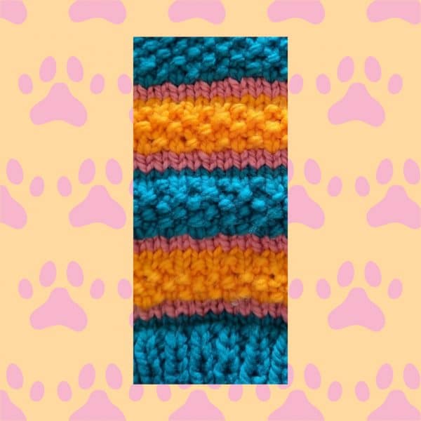 Multi-Stripped Stylish Hand knitted Chunky Dog Jumper - Image 4