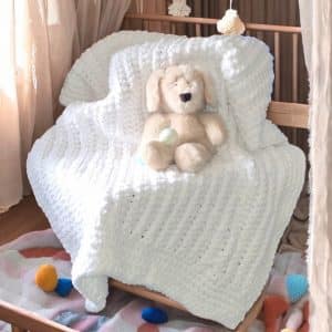Hand Crocheted Velvet Soft Thick Multi-Use Blanket In 3 Colours
