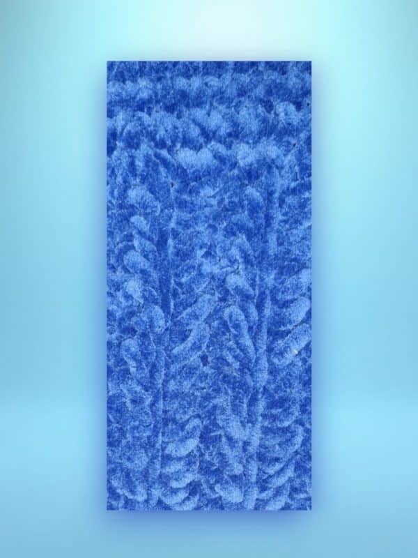 Hand Crocheted Super Soft Deep Blue Thick Multi-Use Blanket - Image 3